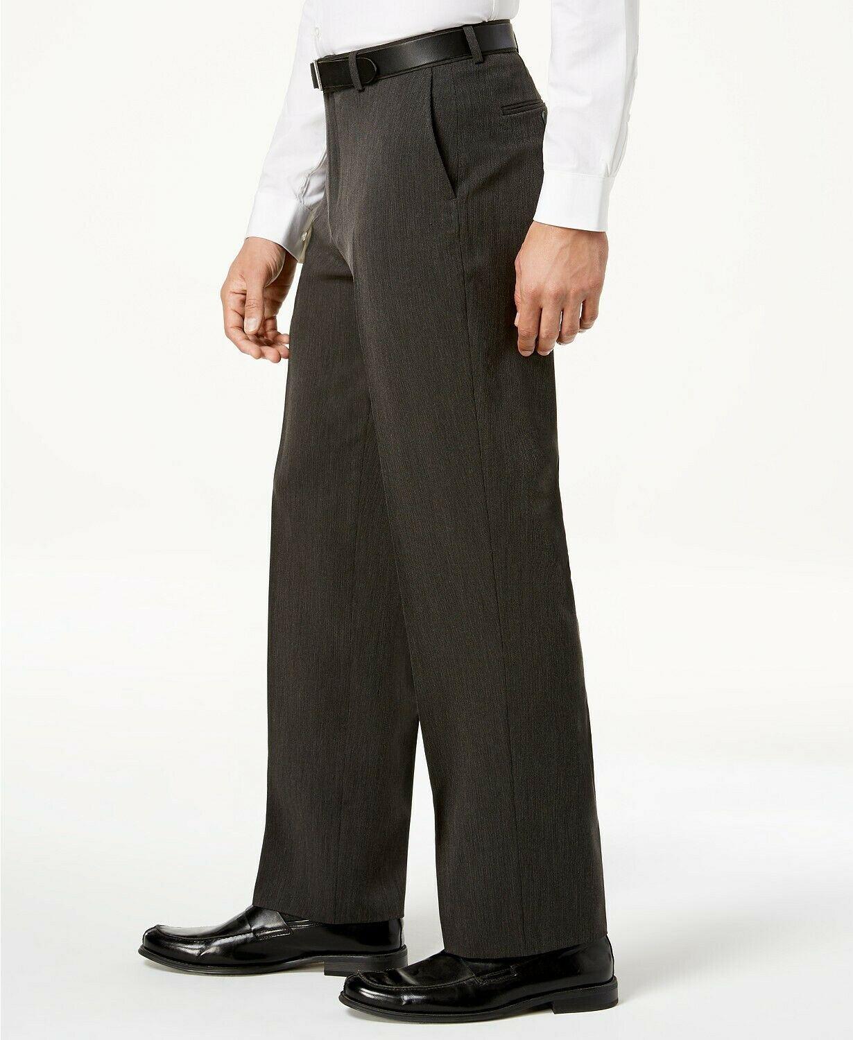 Nautica Mens Modern fit 2 Piece Suit 44 R / 38 Waist Charcoal Grey Solid Stretch