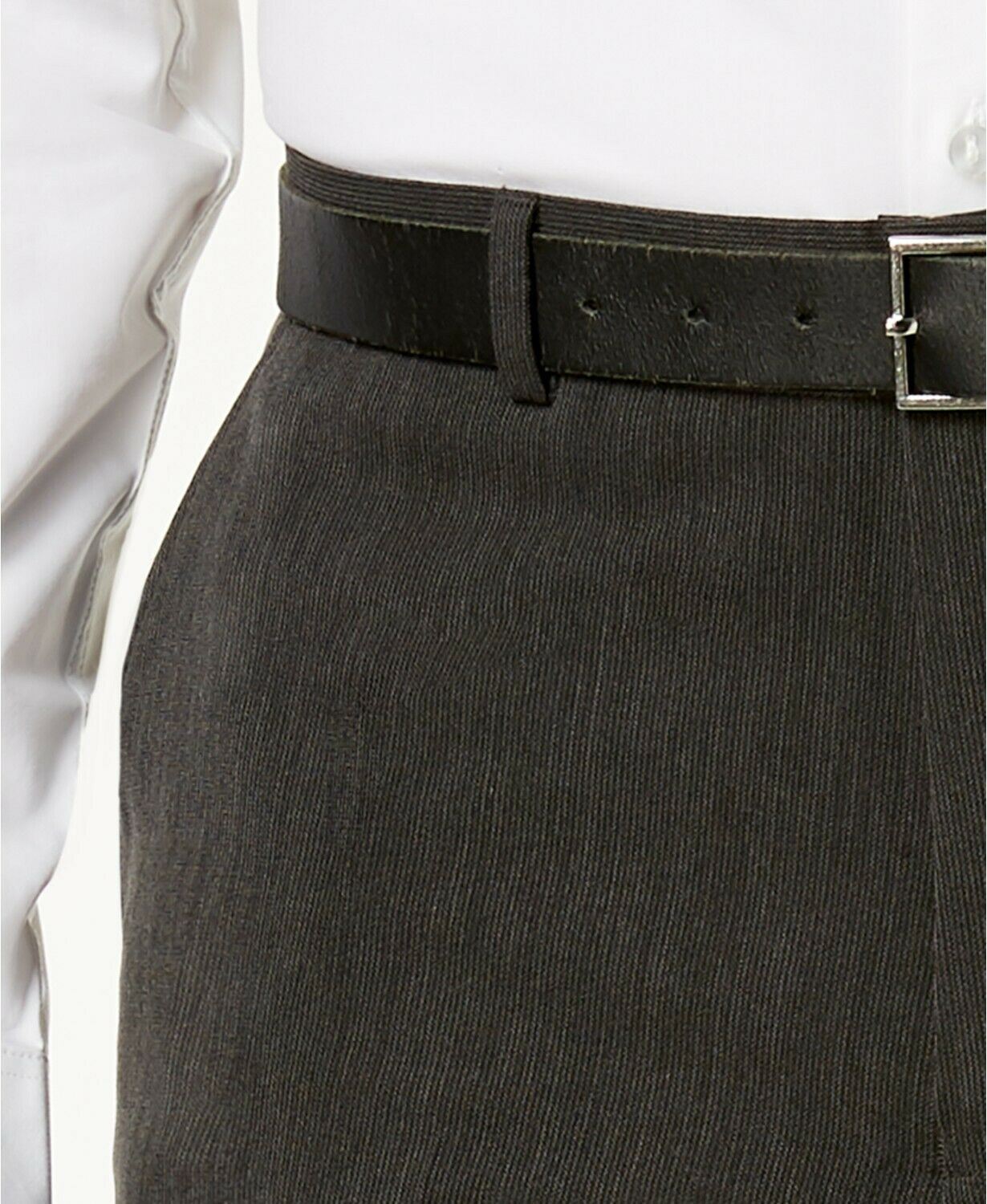 Nautica Mens Modern fit 2 Piece Suit 42 R / 38 Waist Charcoal Grey Solid Stretch