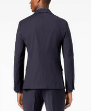 Calvin Klein Mens Skinny fit Wool Suit Jacket Blazer 36 R Navy Blue Solid
