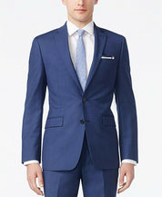 Calvin Klein Mens Skinny fit Suit Jacket Blazer 44 R Navy Blue Solid Stretch