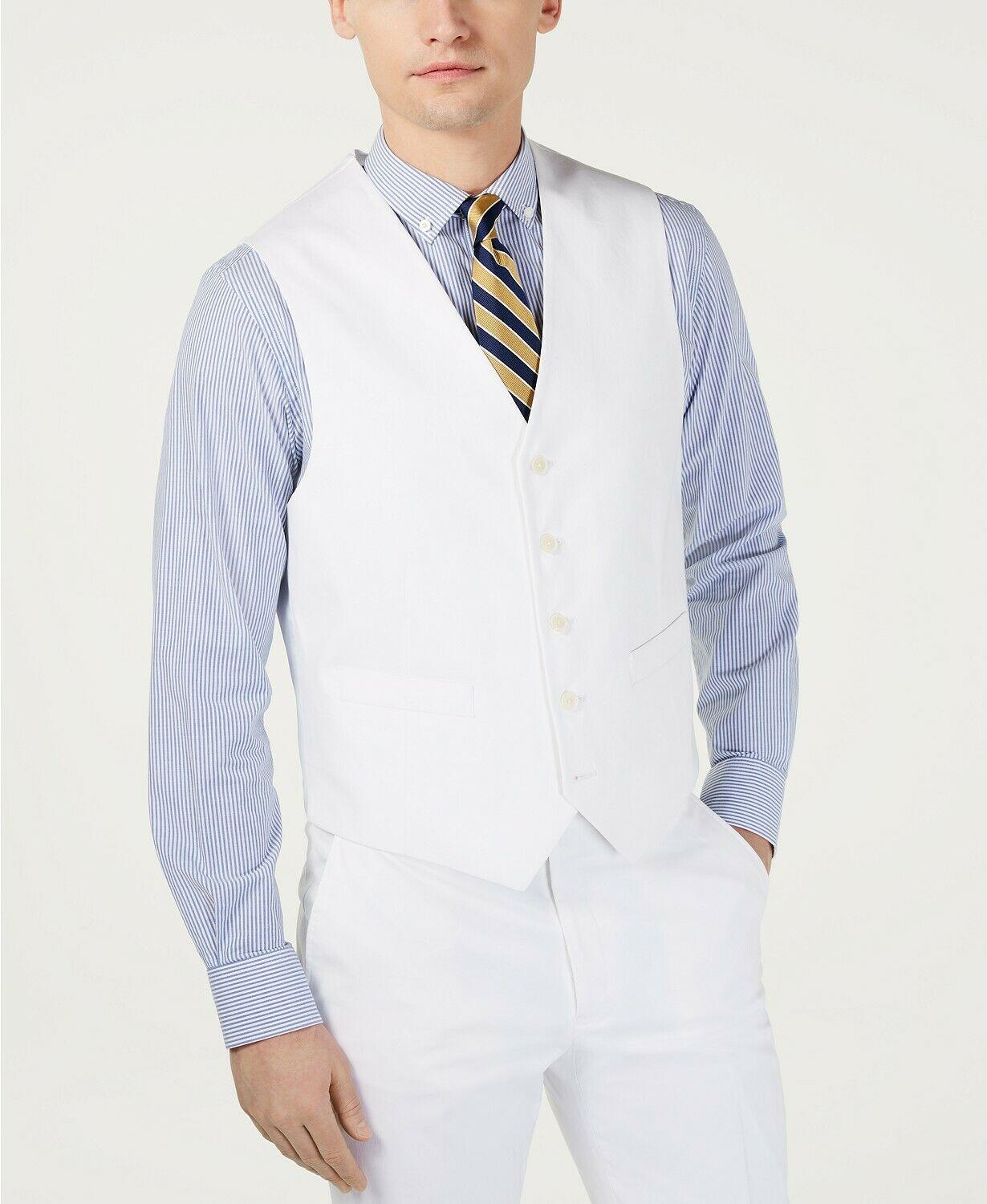 Tommy Hilfiger Mens Modern-Fit TH Flex Stretch White Small