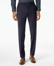 Calvin Klein Mens Slim fit Dress Pants 33 / 30 Navy Blue Solid Stretch