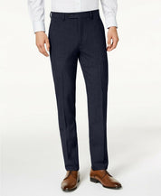 Calvin Klein Mens Skinny fit Dress Pants 38 / 30 Navy Blue Solid