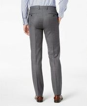 Calvin Klein Mens Slim fit Dress Pants 31 / 32 Grey Solid Wool
