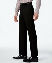 Calvin Klein Mens Slim fit Dress Pants 33 / 30 Black Solid Stretch