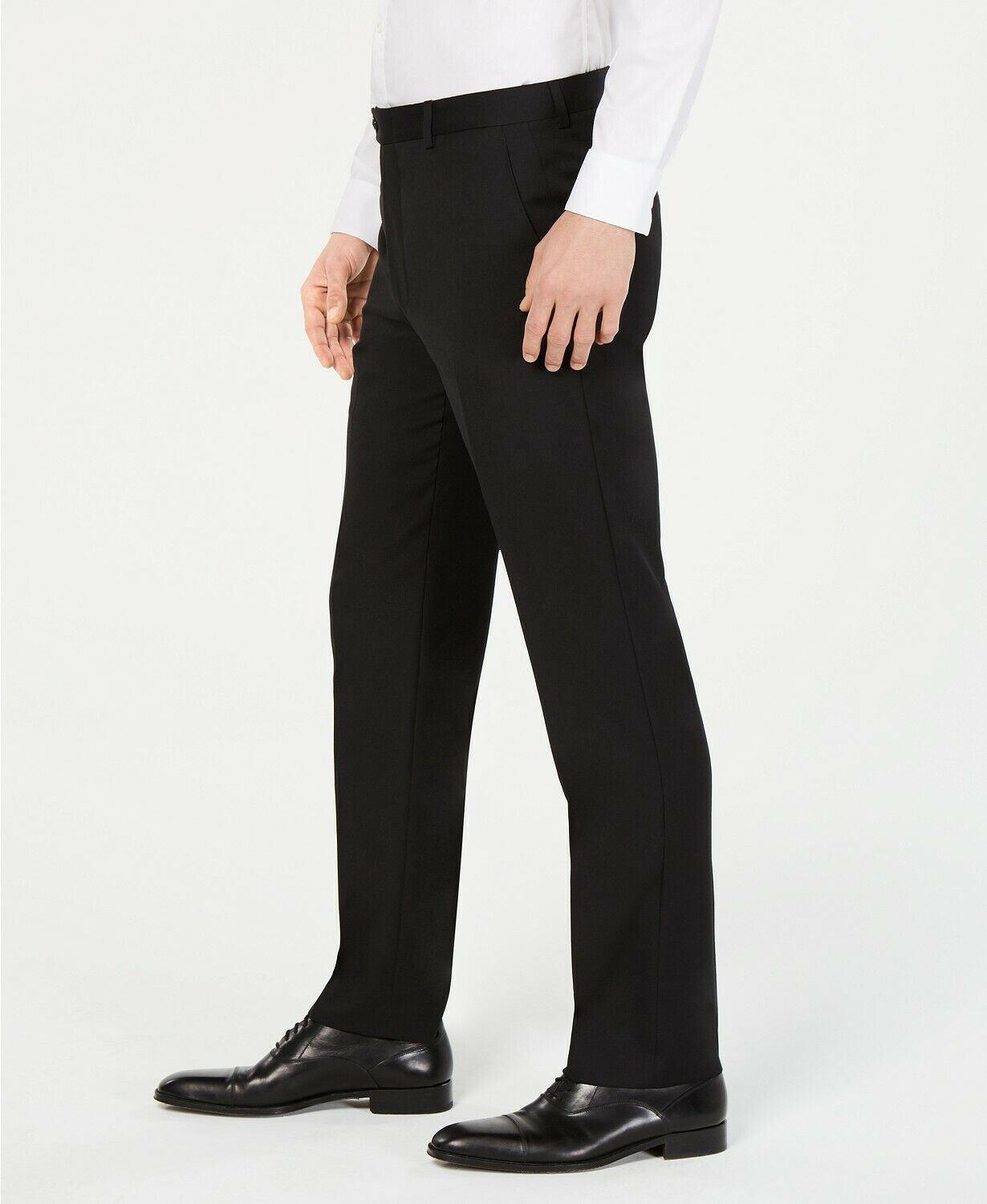 Lauren Ralph Lauren Mens Classic fit Dress Pants 38 / 30 Black Solid Stretch
