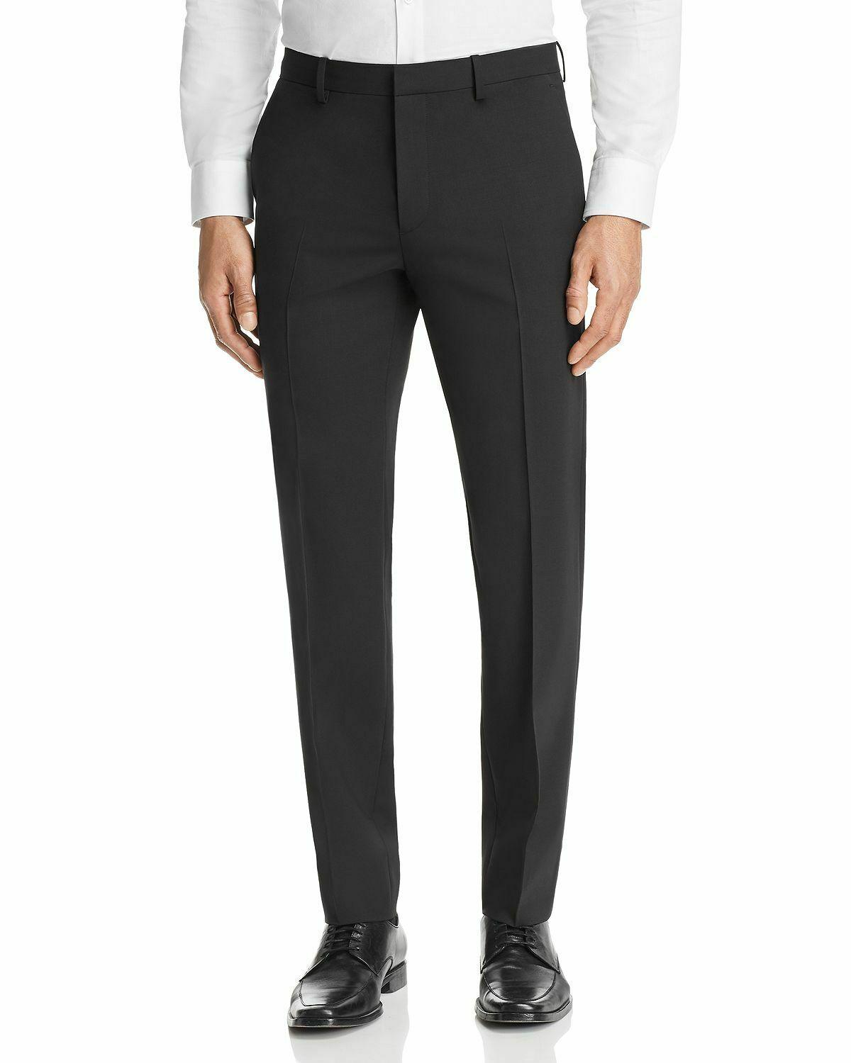 Theory Mens Slim fit Dress Pants 32  Black Solid Stretch