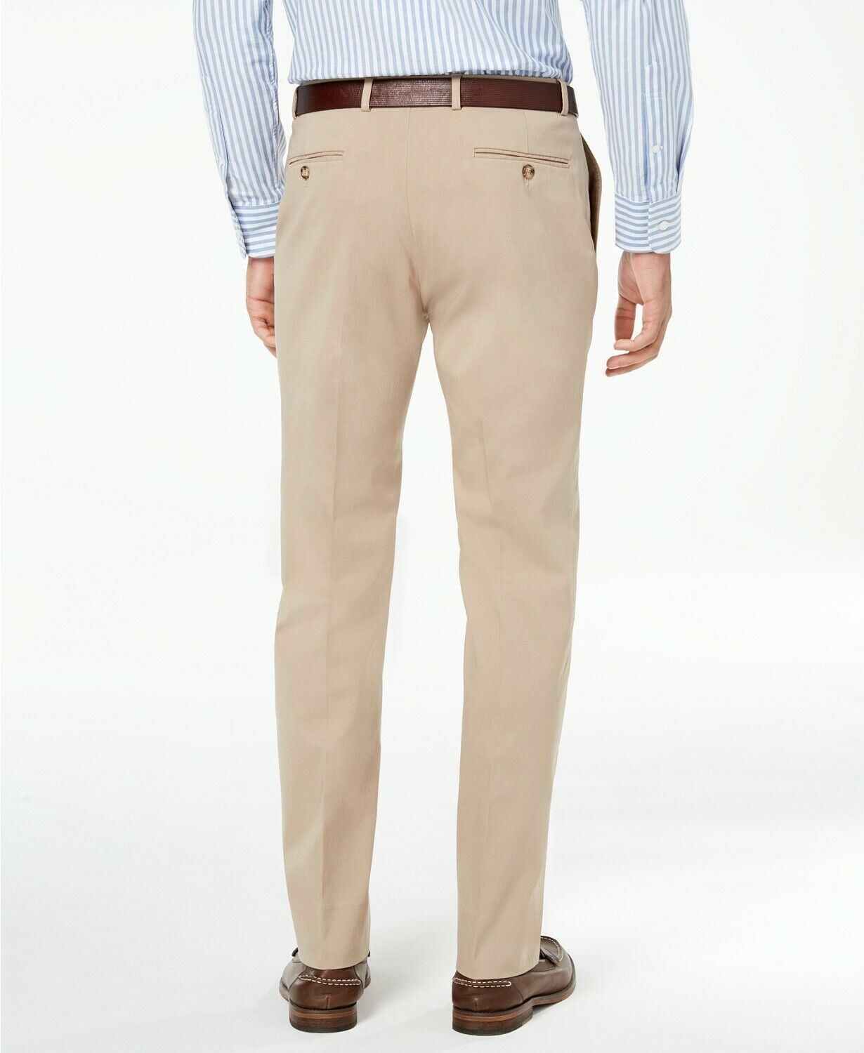 Tommy Hilfiger Mens Classic fit Chinos Pants 38 / 30 Beige Solid Stretch