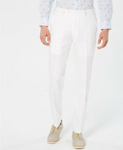 Bar Iii Mens Slim fit Dress Pants 30 / 32 White Solid