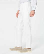 Bar Iii Mens Slim fit Dress Pants 33 / 32 White Solid