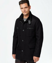Cole Haan Men's Melton Jacket Coat XL Black Wool