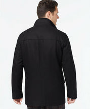 Cole Haan Men's Melton Jacket Coat XL Black Wool