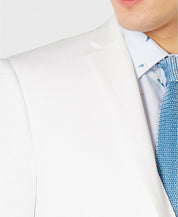 Bar Iii Mens Slim fit Suit Jacket Blazer 44 L White Solid Linen