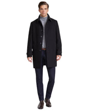 Tommy Hilfiger Mens Classic Fit Overcoat Coat 38 S Black Solid