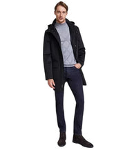 Calvin Klein Men's Regular Fit Wool Hooded Overcoat Coat 36 R Black