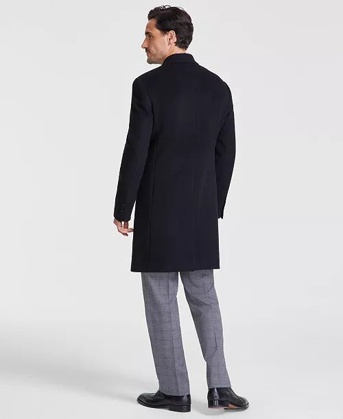 Michael Kors Men's Classic-Fit Wool Cashmere Kavon Overcoat Coat 42 R Black