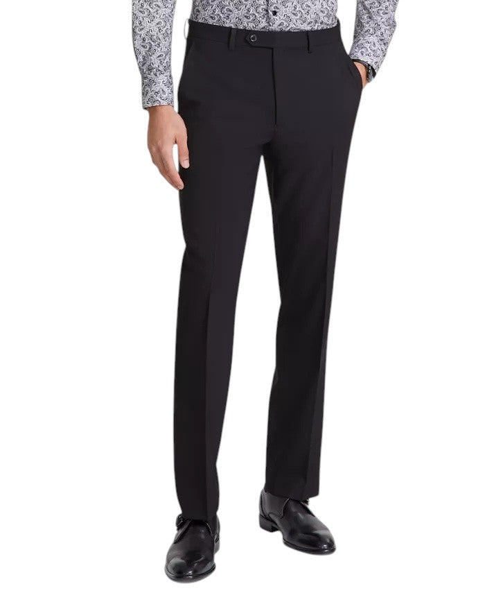 Tallia Mens Classic fit Dress Pants 30 / 30 Black Solid
