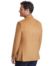 Nautica Mens Modern fit Faux Suede Sport Coat Blazer 46 L Beige Solid