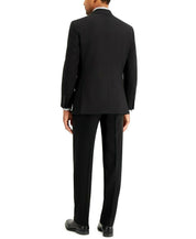 Nautica Mens Modern fit 2 Piece Suit 48 R / 42 X 32 Waist Black Solid Stretch