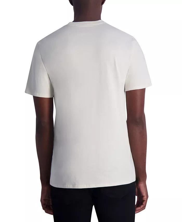 Karl Lagerfeld Mens Regular fit Short Sleeve T-Shirt Shirt Medium Beige