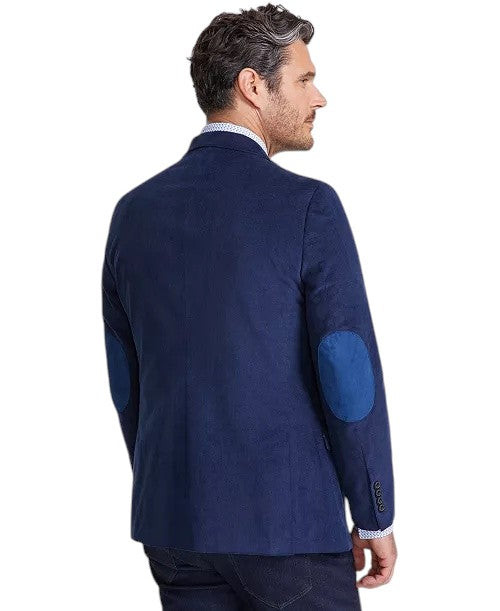 Nautica Mens Modern fit Cotton Corduroy Blazer 36 R Blue Solid Stretch