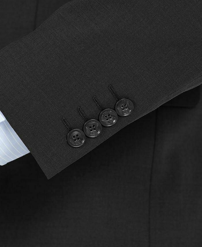 Bar Iii Mens Skinny fit Suit Jacket Blazer 36 R Black Solid Wool