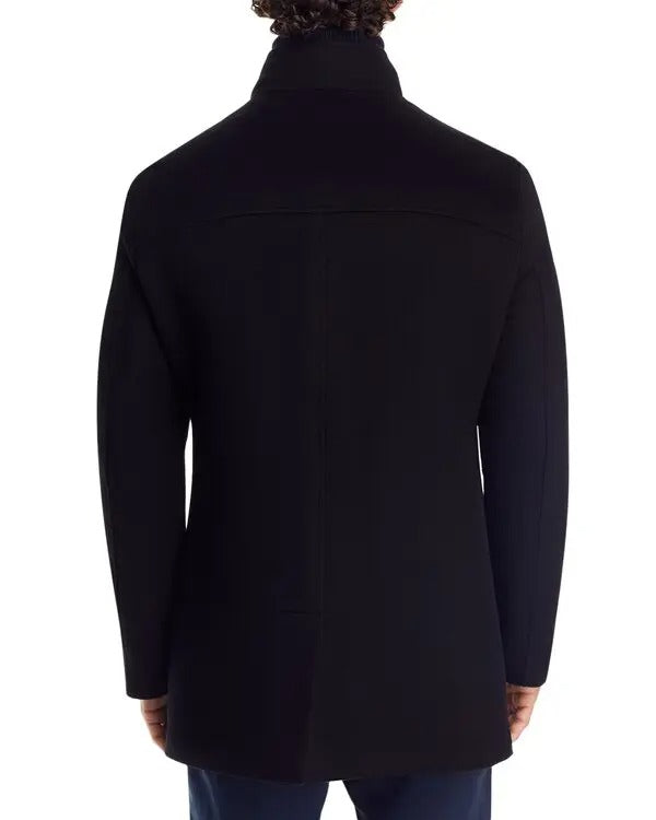 The Mens Store Department Store PURE CASHMERE Car Coat Size 38R Black