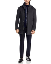 The Mens Store Department Store PURE CASHMERE Car Coat 40 R / M Charcoal Grey