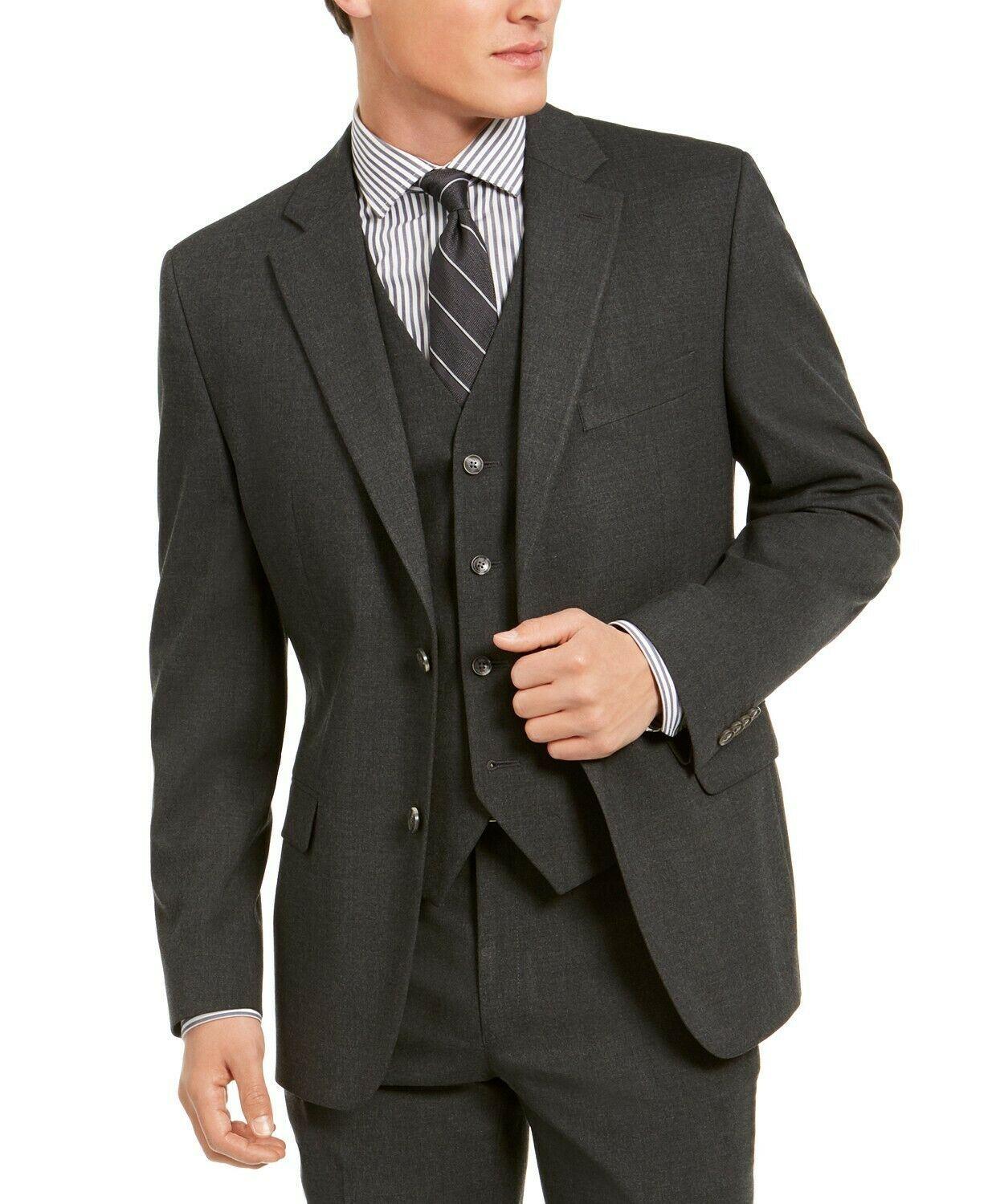 Alfani Men's Charcoal Classic-Fit Suit Jacket 40R
