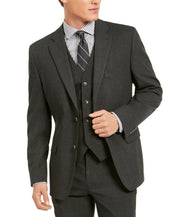 Alfani Men's Classic Fit Stretch Solid Suit Jacket Charcoal Grey 38L