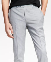 Bar Iii Mens Slim fit Wool Dress Pants 30 / 30 Light Grey Solid