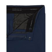 Perry Ellis Mens Slim Fit Stretch Subtle Plaid Dress Pants Blue 30 x 32