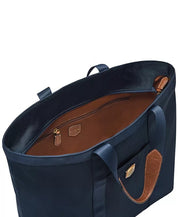Fossil Two 8" Handles Hayes Tote with Zipper Bags Blue
