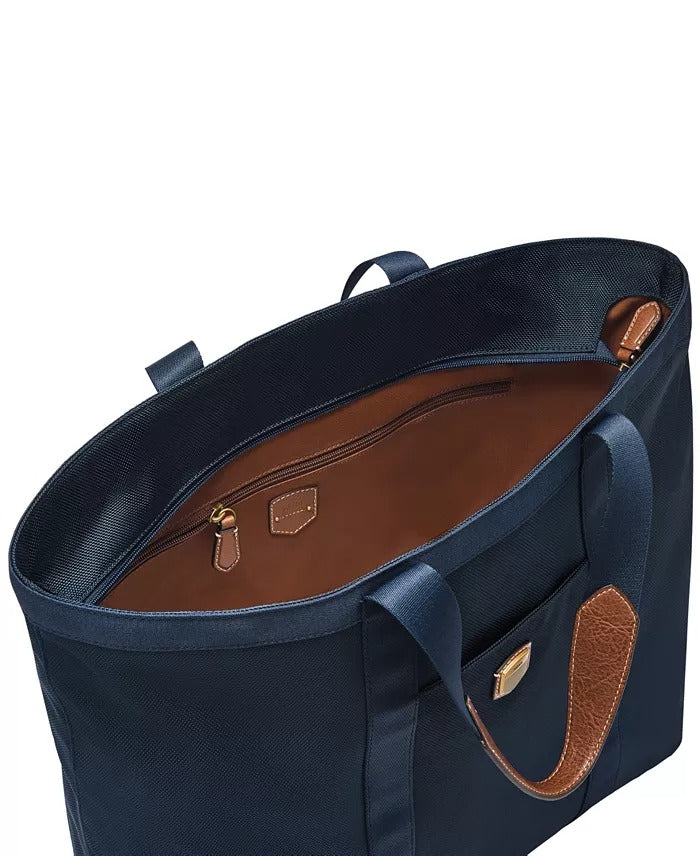Fossil Two 8" Handles Hayes Tote with Zipper Bags Blue