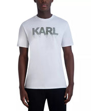 Karl Lagerfeld Mens Regular fit Short Sleeve T-Shirt Shirt Small White Karl Logo