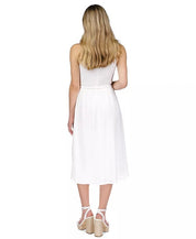 MICHAEL Michael Kors Women's Smocked Textured Sleeveless Midi Dress XXS White