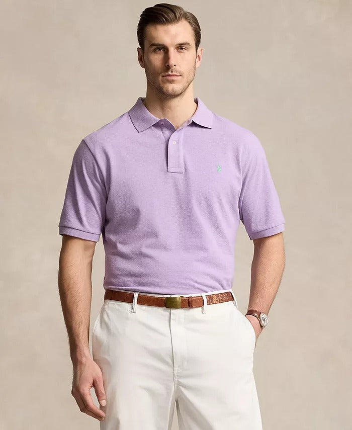 POLO RALPH LAUREN Men's Big & Tall The Iconic Mesh Polo Shirt XLT XL Tall Purple