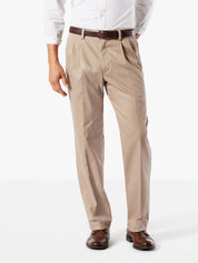Dockers Mens Big Tall Classic Fit Easy Khaki Pleated Pants Brown 46 x 29