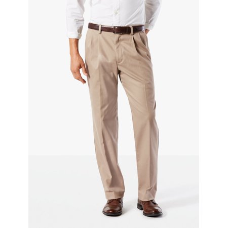 Dockers Men's Big Tall Easy Classic Pleated Fit Khaki Pants Dark Beige 44 x 30