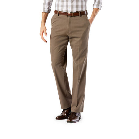 Dockers Mens Easy Khakis Straight Fit Dress Pants Brown 34 x 34