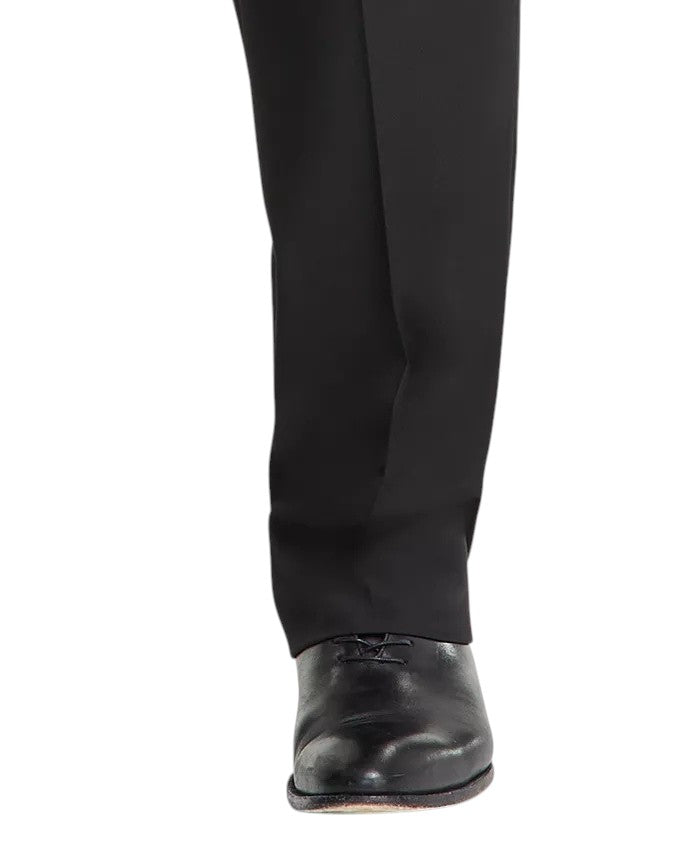 Tayion Mens Classic fit Dress Pants 38 / 30 Black Solid