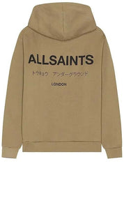 ALL SAINTS Mens Underground Hoodie Sweatshirt Medium Brown