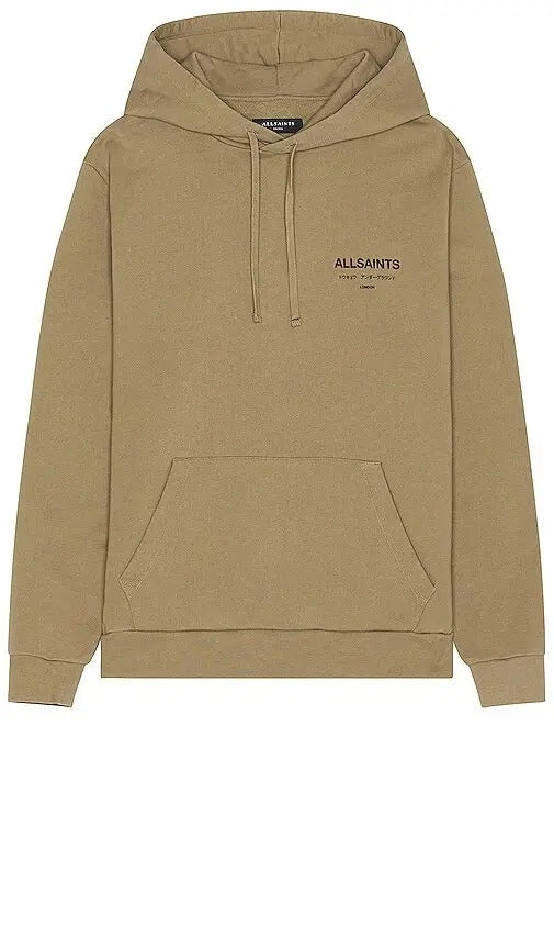 ALL SAINTS Mens Underground Hoodie Sweatshirt Medium Brown