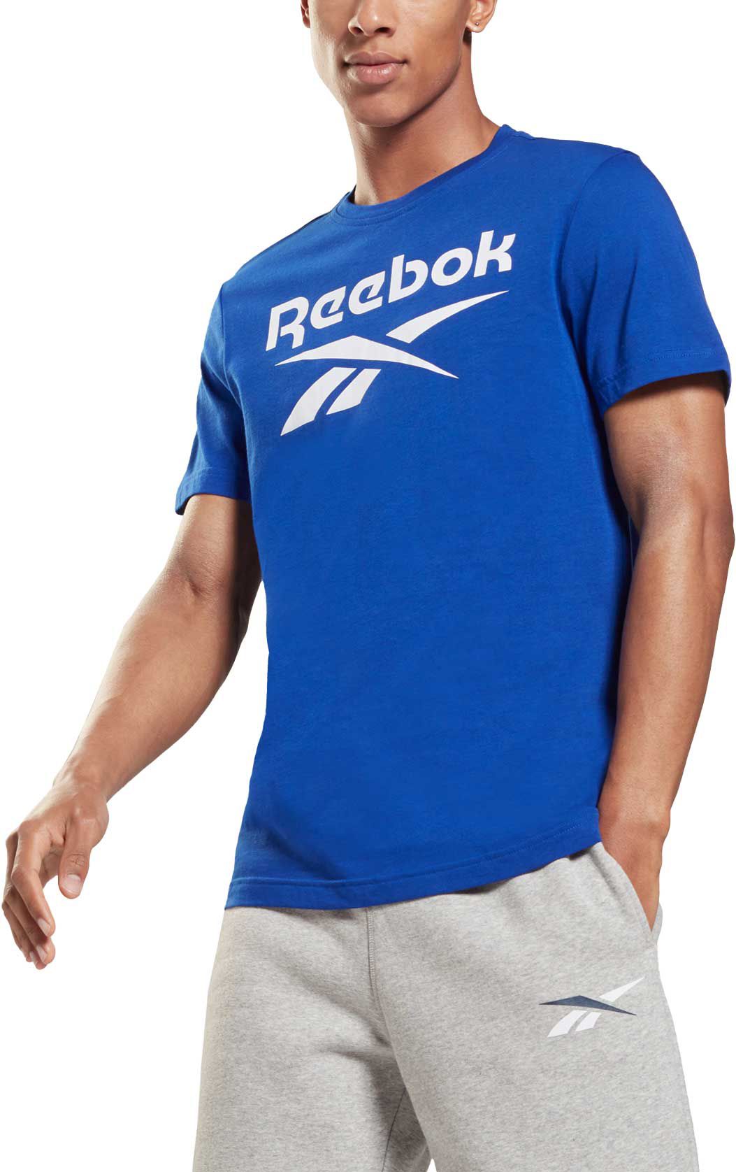 Reebok Mens Graphic Logo Short Sleeve T-Shirt Bright Cobalt Blue XL