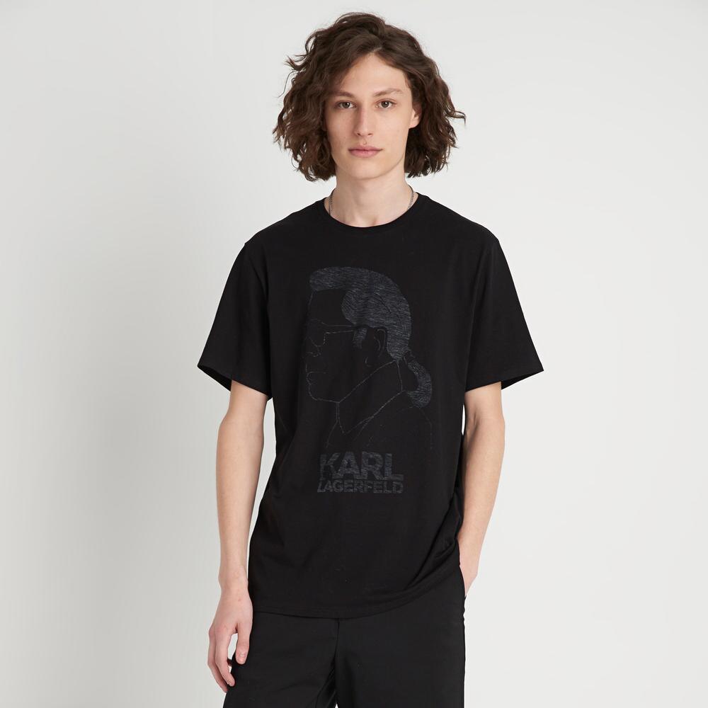 Karl Lagerfeld Paris Karl Graphic Logo Short Sleeve T Shirt Black Medium
