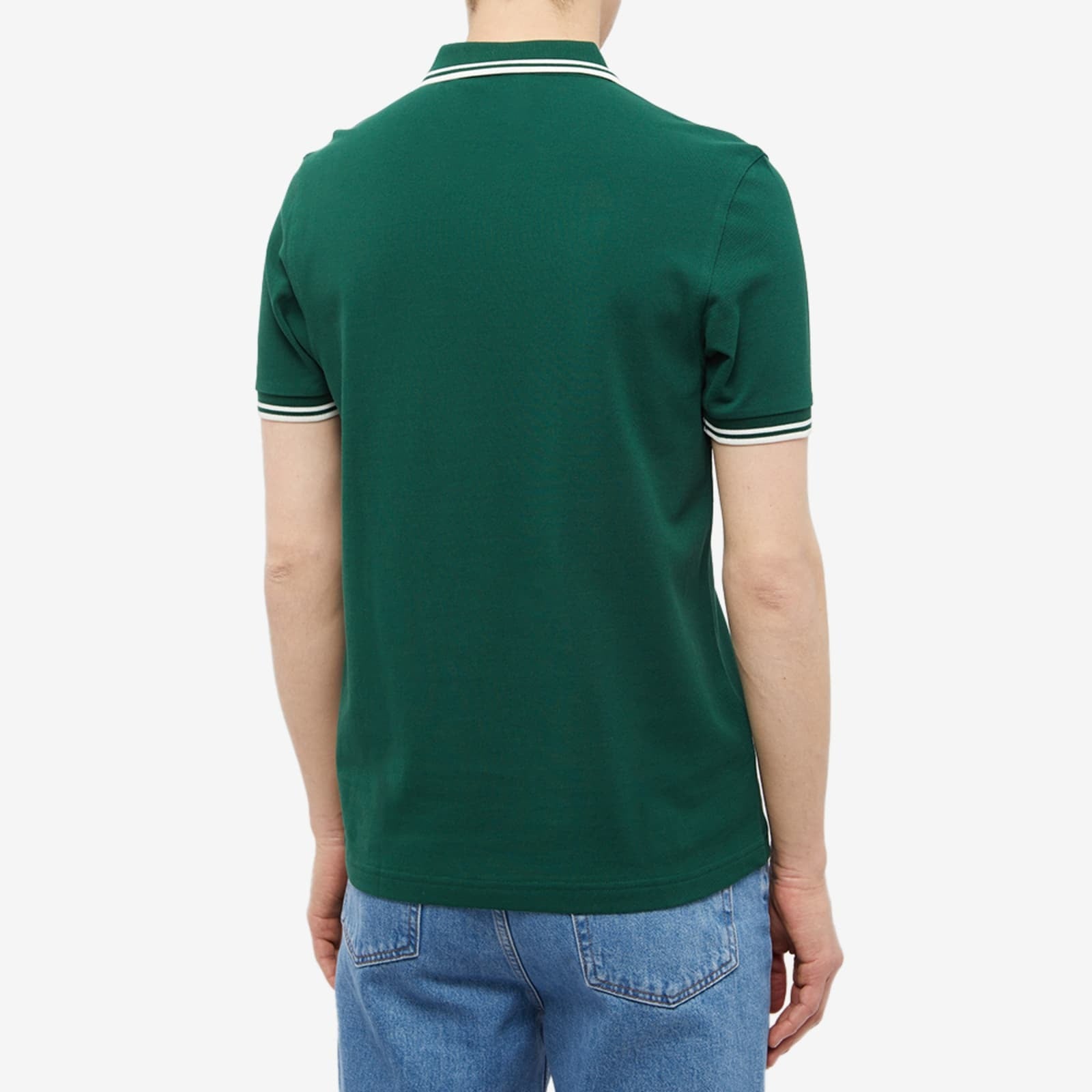 Fred Perry Mens Twin Tipped Short Sleeve Polo Shirt Green Small