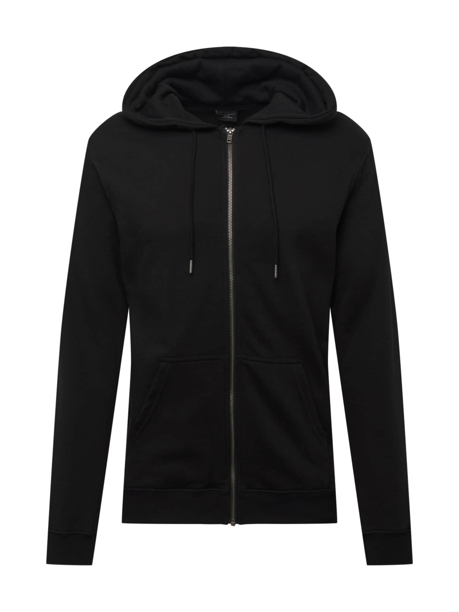 Cotton On Men's Zip Through Fleece Sweatshirt Black Medium Hoodie