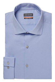 Van Heusen Mens Stain Shield Button Up Dress Shirt Blue 16 16.5  32