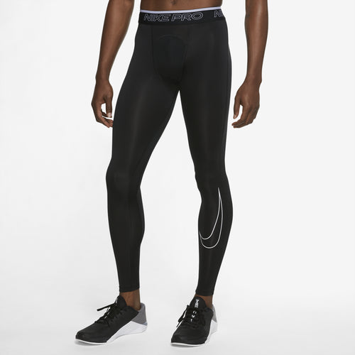 Nike Pro Drifit Mens Tights  Black/White Medium