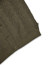 Nn07 Mens Regular fit Lace Cardigan Sweater Medium Collared Green Solid